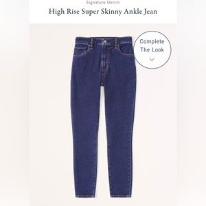 NWOT Abercrombie High Rise Super Skinny Ankle Jeans Size 27